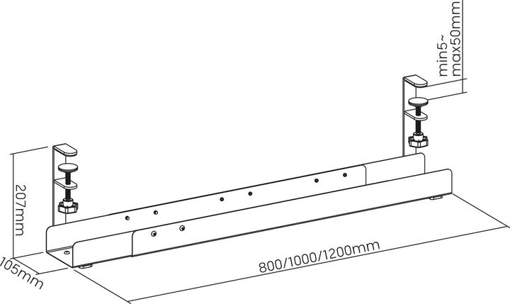 Image du produit InLine Rail de guidage des câbles (Trou de câble, 10.50 cm)