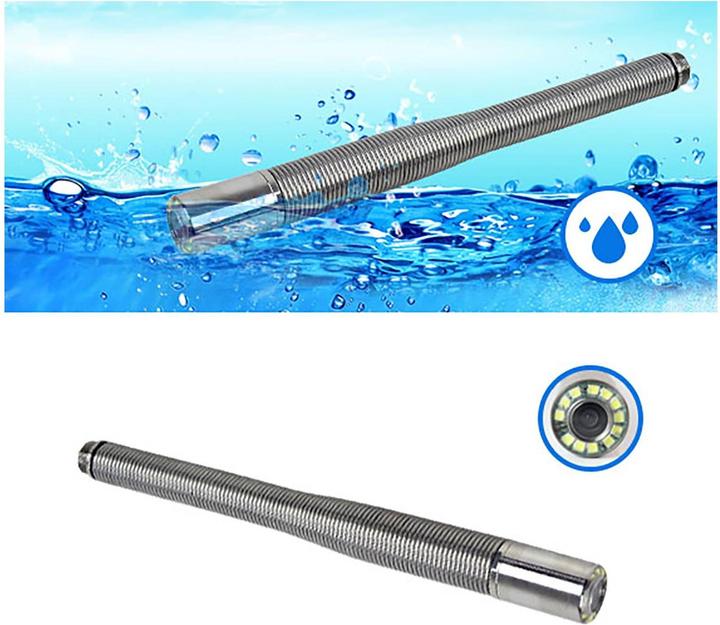 Actual product image Steinberg Endoscope Camera - 30 m - 12 LEDs - 7" IPS display - with stand rail