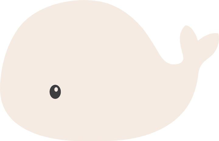 Actual product image Filibabba Tuftet rug - Christian the Whale (65 x 100 cm)
