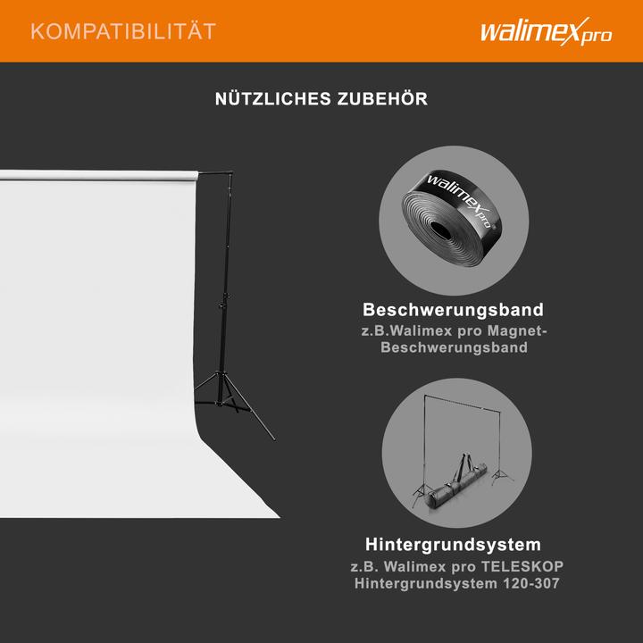 Actual product image Walimex pro background paper 2.60x10m, white (260 cm)