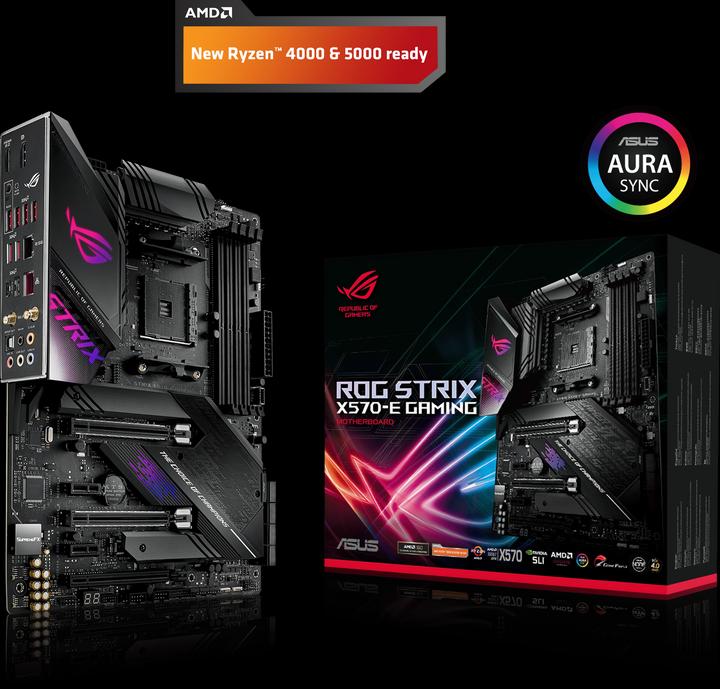 Image du produit ASUS Rog Strix X570-E Jeux (AM4, AMD X570, ATX)