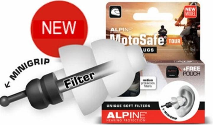 Actual product image Alpine MotoSafe Tour, earplugs (2 x)