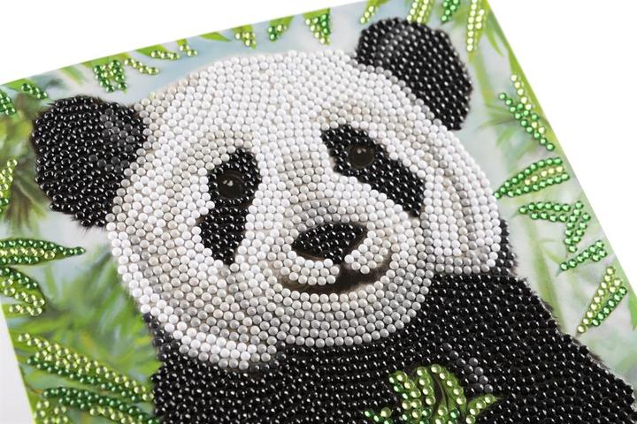 Produktbild Craft Buddy Baby Panda, Karte 18x18cm Crystal Art