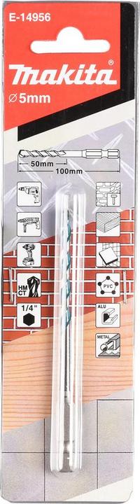 Image du produit Makita Foret multiple 1/4" 5x100mm (5 mm)