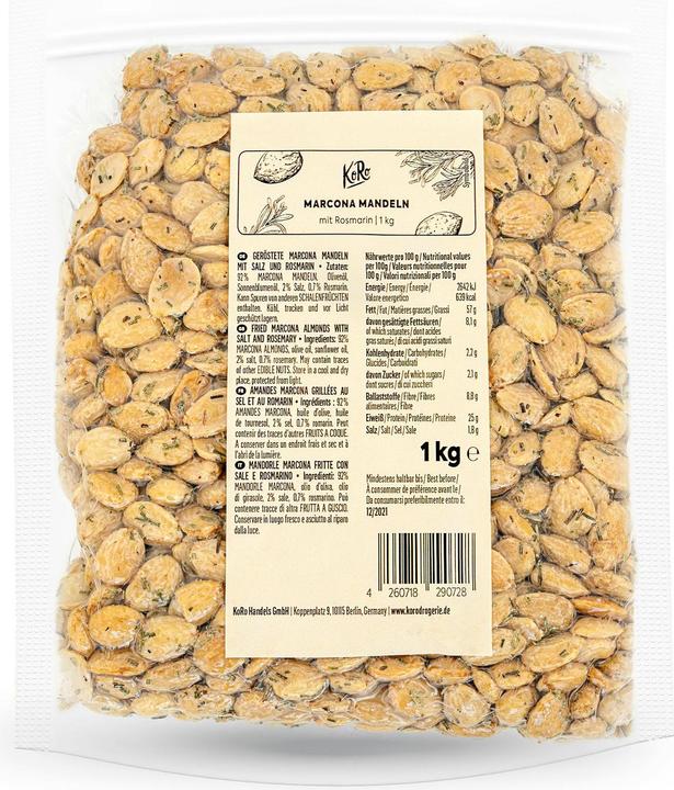 Produktbild KoRo Geröstete Marcona Mandeln mit Salz und Rosmarin (1000 g)