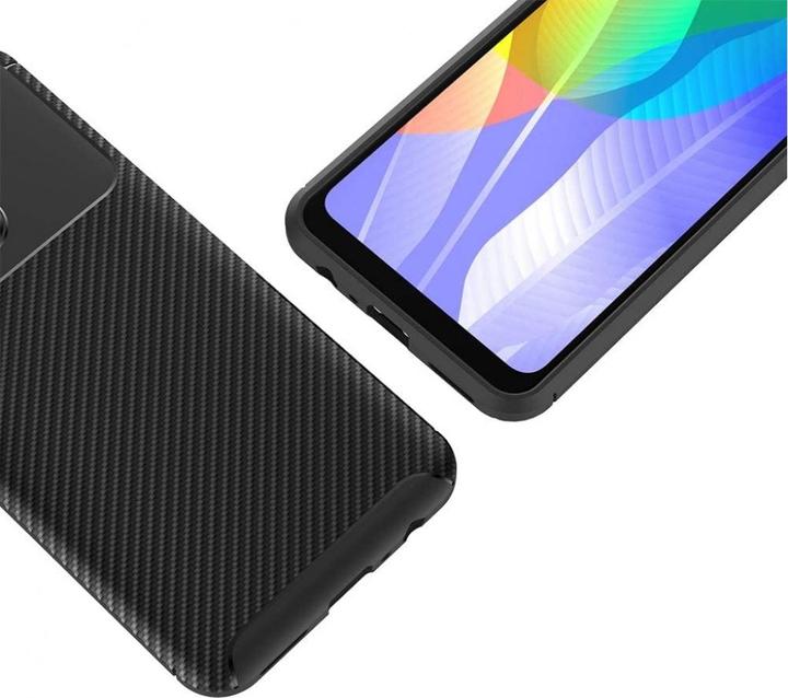 Immagine prodotto Screenguard Custodia TPU Huawei Y6p Cover Carbon Design (Huawei Y6p)