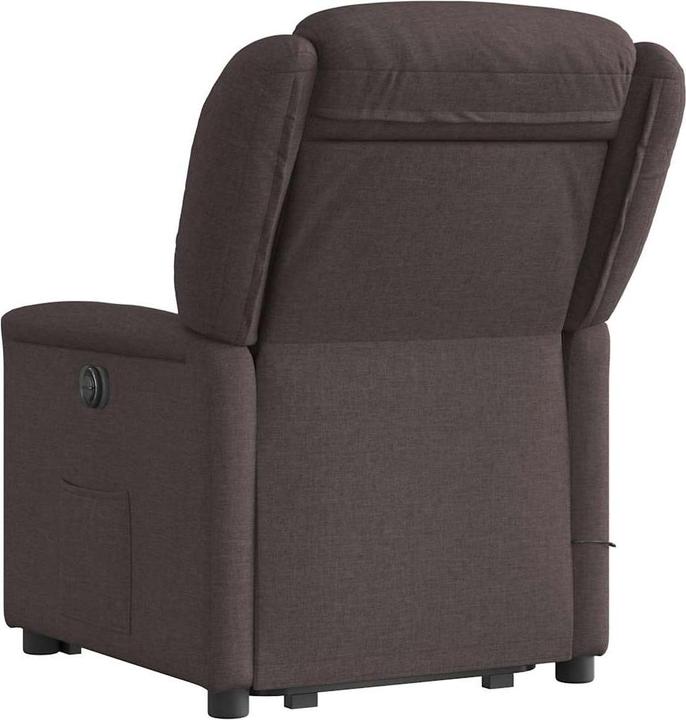 Image du produit VidaXL Fauteuil de massage avec fonction releveur Tissu marron foncé