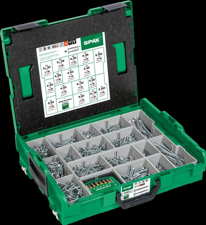 Actual product image Spax Mounting case L-BOXX (2445 Screws per piece)