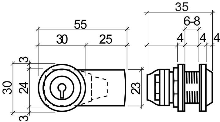 Image du produit Werkstarck Serrures pour portes en verre (Cylindre profilé)