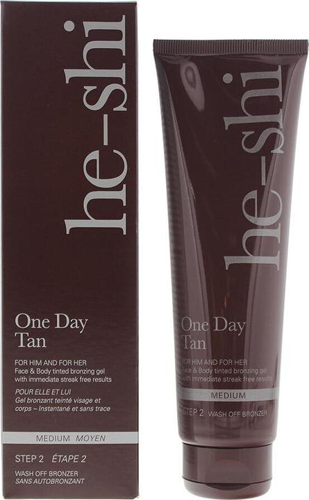 Produktbild He-Shi One Day Face Body Medium Tanning Gel 150ml (Selbstbräunungstuch, 150 ml)