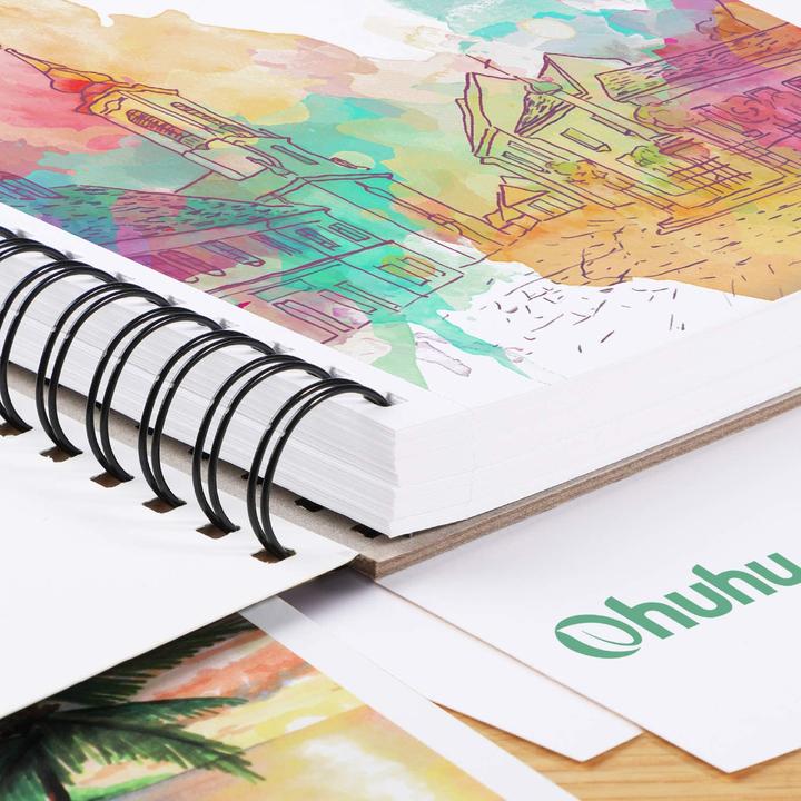 Image du produit Ohuhu Carnet de croquis d'art (22,5 x 21 cm, Blanc, Couverture souple)