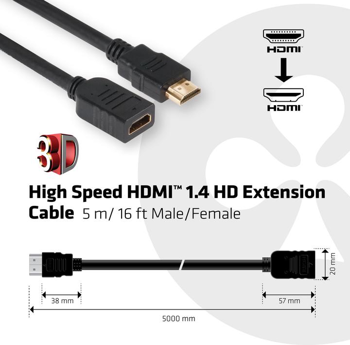 Produktbild Club 3D HDMI (Typ A) — HDMI (Typ A) (5 m, HDMI)