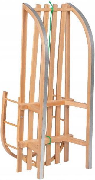 Actual product image No Name Wooden sledge with backrest