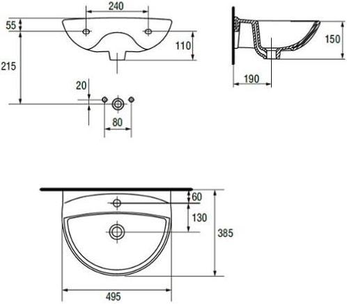 Produktbild Cersanit Mito Red (385 mm, 495 mm)
