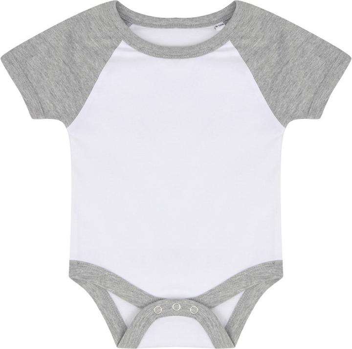Actual product image Larkwood Baby boy girl essential short sleeve baseball bodysuit (3, 4, 5, 6)
