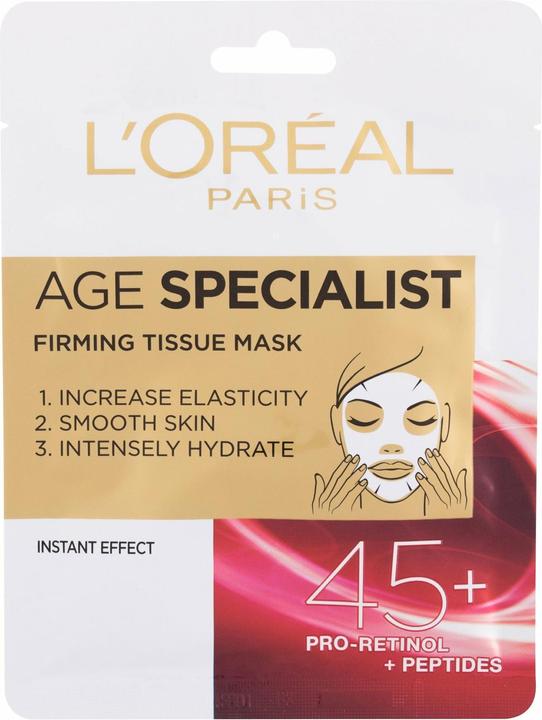 Produktbild L'Oréal Paris Age Specialist 45 Firming Tissue Mask Textilni Maska Pro Okamzite Zpevneni A Vyhlazeni Pleti