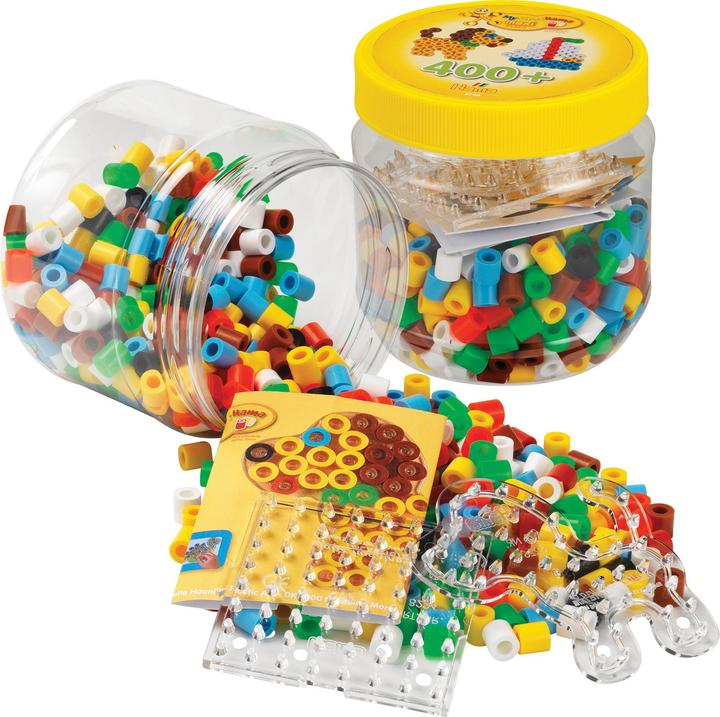 Image du produit Hama Perlen Hama - Maxi beads 400 perles + 2 plaques à broches (388790)