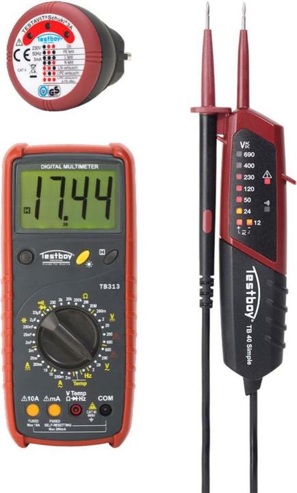 Image du produit Testboy Offre spéciale apprentis Multimètre portable numérique avec testeur de tension CAT III 600 V (offre (CAT III 600V)