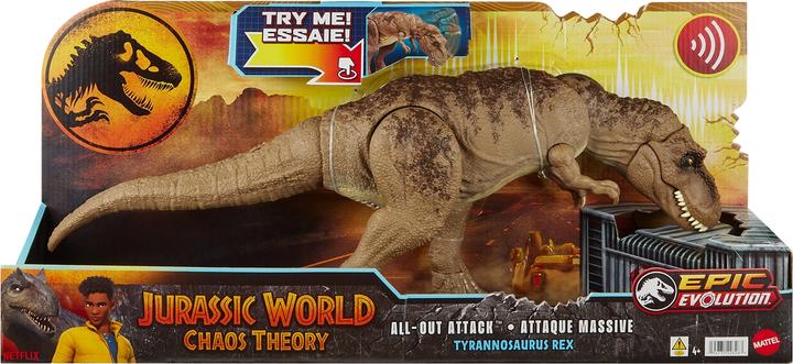 Produktbild Jurassic World Epic Evolution Actionfigur All-Out Attack Tyrannosaurus Rex