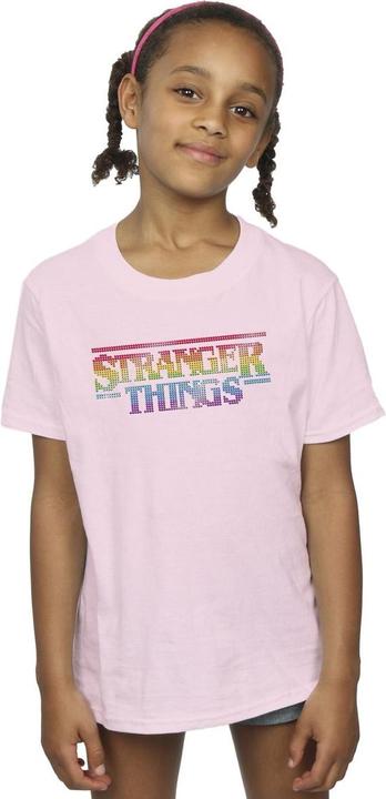 Immagine prodotto Netflix Stranger Things Rainbow Dot Logo Maglietta Ragazze (128)