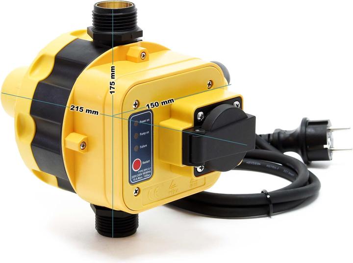 Produktbild Wiltec Druckschalter EPC-5.1 230V 1-phasig Pumpensteuerung Hauswasserwerk (Hauswasserpumpe)