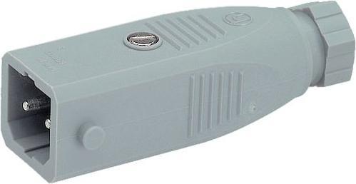 Actual product image Hirschmann ST series 2 way plug w/strain relief,16A