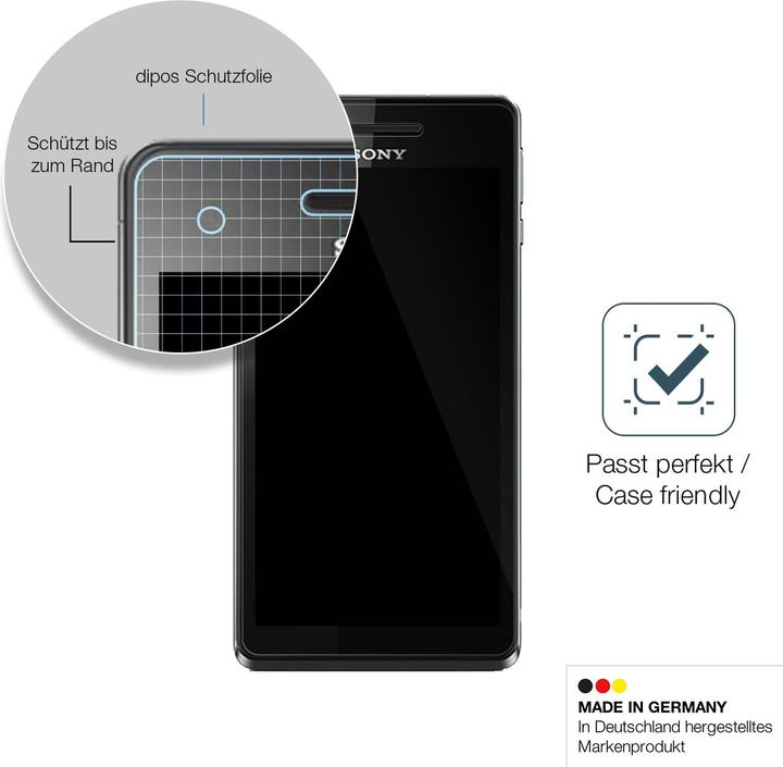 Actual product image Dipos Screen Protector Anti-Shock (2 Piece, Sony Xperia V)
