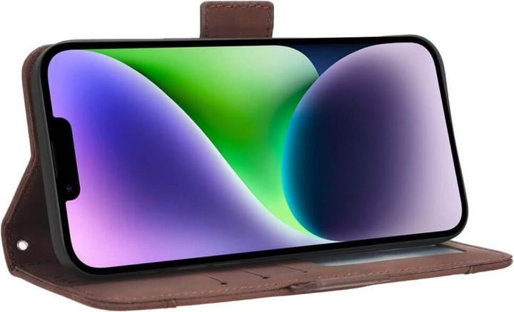 Actual product image Cover-Discount iPhone 15 - Case with many card slots brown (Apple iPhone 15)