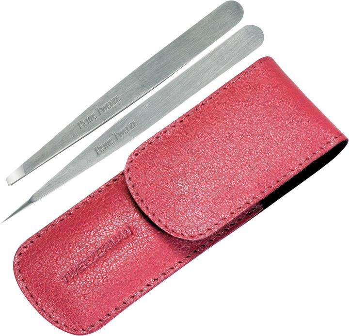 Immagine prodotto Tweezerman Set di pinzette in acciaio inossidabile con custodia in pelle