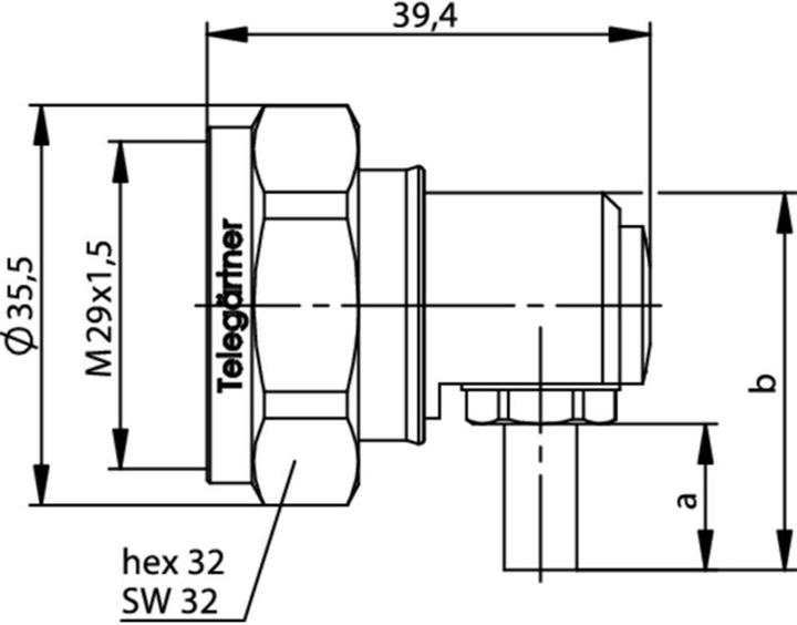 Immagine prodotto Telegärtner Connettore DIN 7-16, angolato 50 Ohm J01120C0010 1 pz.