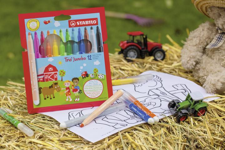 Image du produit STABILO Trio Jumbo Feutre épais (Multicolore, 12 x)