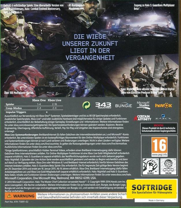 Actual product image Microsoft Halo: The Master Chief Collection (Xbox Series X, Xbox One X, DE)