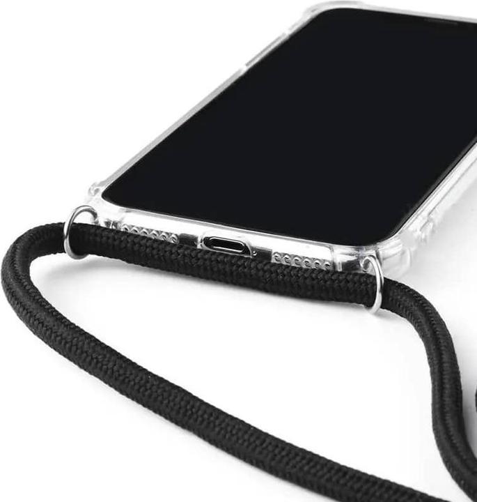 Actual product image RPD iPhone Xs Max - Mobile phone chain / Necklace - Transparent with practical black strap