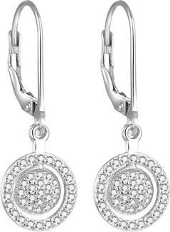 Image du produit Beneto Fine boucles d'oreilles en argent avec zircons AGUC1862 (L)