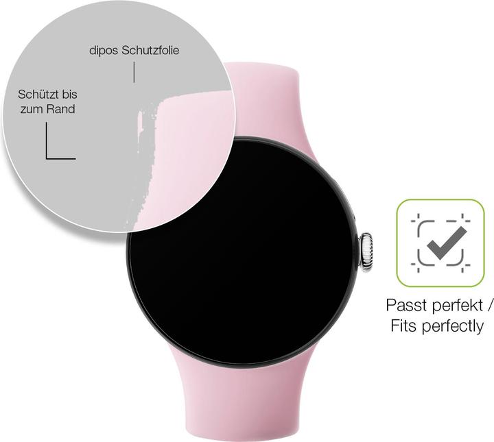 Image du produit Dipos Full Cover Film de protection Mat pour Google Pixel Watch 3 45mm