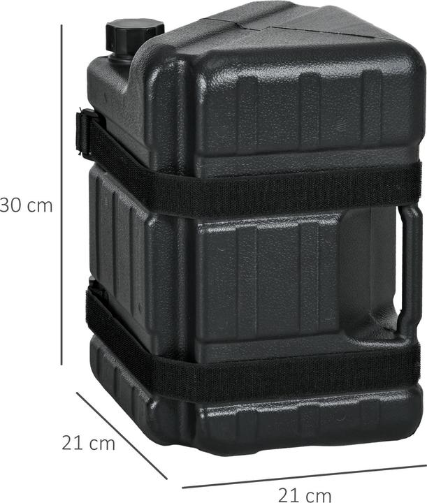 Immagine prodotto Outsunny Peso di ancoraggio a padiglione con maniglia e cinghia (21 cm, 21 cm)
