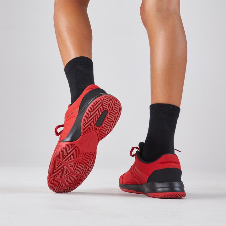 Produktbild Artengo Kinder Tennisschuhe mit Schnürsenkel - TS Strong Jr rot (37)