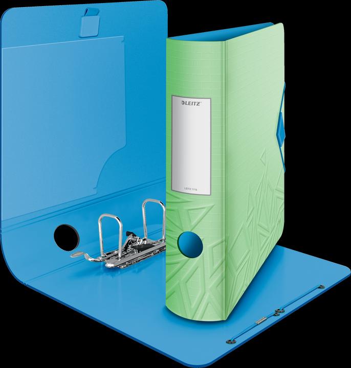 Immagine prodotto Leitz Cartella Active Urban Chic, 180 gradi, 82 mm, verde chiaro DIN A4, dorso arrotondato, in polistirolo (A4, 82 mm, 1 Pezzo/i)