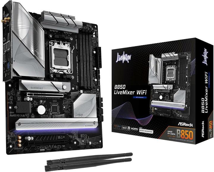 Produktbild AsRock B850 LiveMixer WiFi (AM5, AMD B850, ATX)