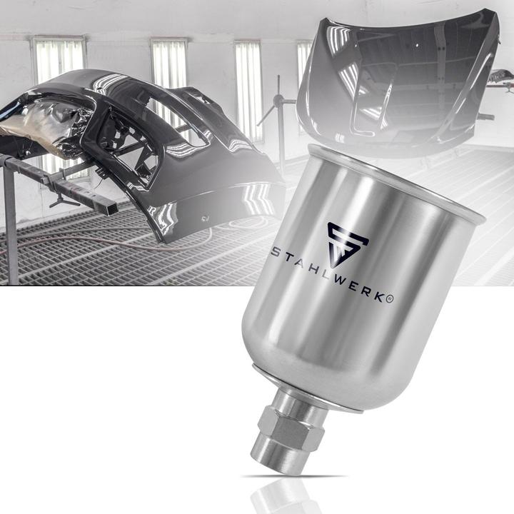 Actual product image Stahlwerk Aluminium flow cup 125 ml paint cup for spray gun