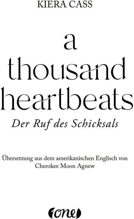 Immagine prodotto One A thousand heartbeats - Der Ruf des Schicksals (Tedesco, Cassetta Kiera, 2024)