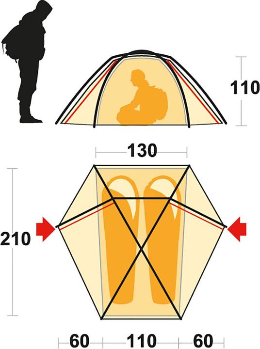 Produktbild Ferrino Force 2 (Kuppelzelt, 2.70 kg, 2 Personen)