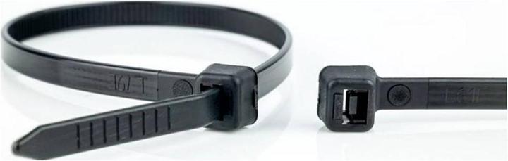 Actual product image WKK 5644 Cable Tie 370 mm 7.60 mm Black Heat stabilised, UV stabilised (Plastic cable ties, 370 mm)