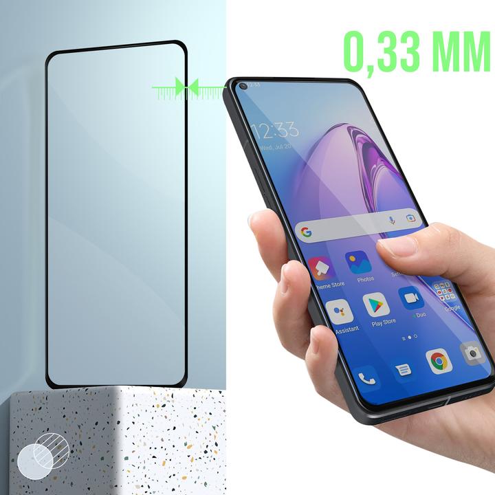 Produktbild Avizar 9H Härtegrad Glas-Displayschutzfolie (1 Stück, Oppo Reno 8)