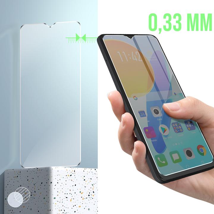 Actual product image Avizar 9H hardness glass display protection film (1 Piece, Oppo A38)