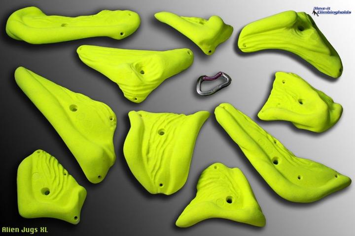 Produktbild Move It Climbingholds Alien Jugs XL Klettergriffe-Set (Neon Grün)