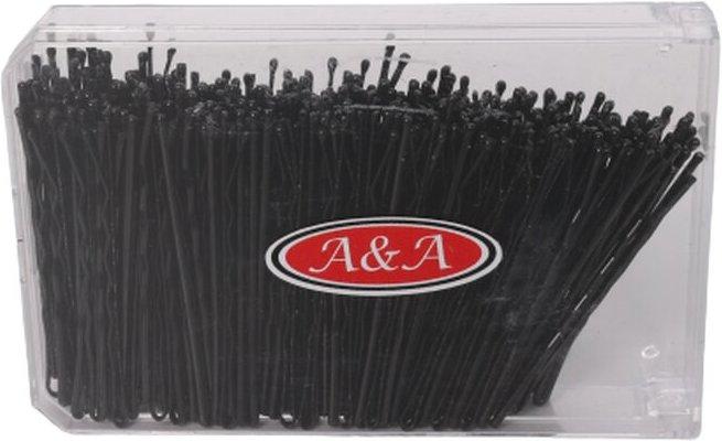 Image du produit A&A Boîte de 240 pinces à cheveux environ 6 cm noir ondulé (240 pcs)