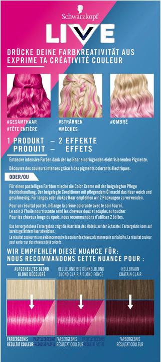 Actual product image Schwarzkopf Live Ultra Brights (93 Shocking Pink)