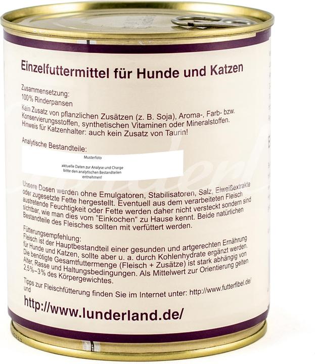 Image du produit Lunderland Boîte de panse (Adulte, 1 pcs, 900 g)
