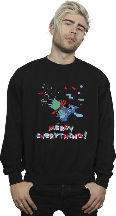 Actual product image Disney Mens Lilo And Stitch Stitch Merry Everything Sweatshirt (M)